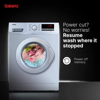 Galanz 7 kg Quick Wash Fully Automatic Front Load Washing Machine with In-built Heater Silver  (XQG70-F712DE)(OPEN BOX) Galanz 7 kg Quick Wash Fully Automatic Front Load Washing Machine with In-built Heater Silver  (XQG70-F712DE)(OPEN BOX)